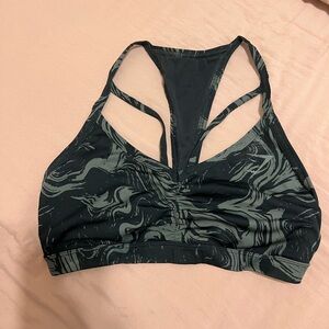 Gymshark Black and Gray Marble Sports Bra